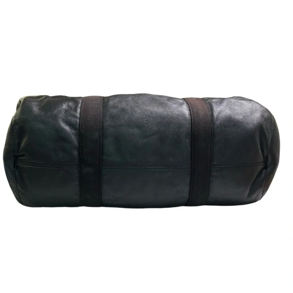 John Varvatos Dark Leather Duffel Bag - Picture 6 of 15